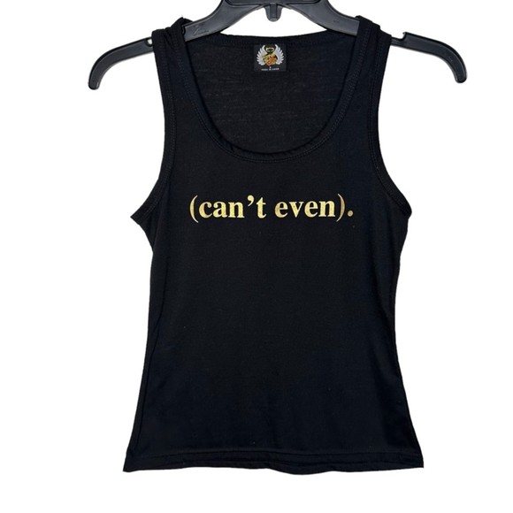 Forever Spoiled Can't Even black and gold tank Size Small - Picture 1 of 1